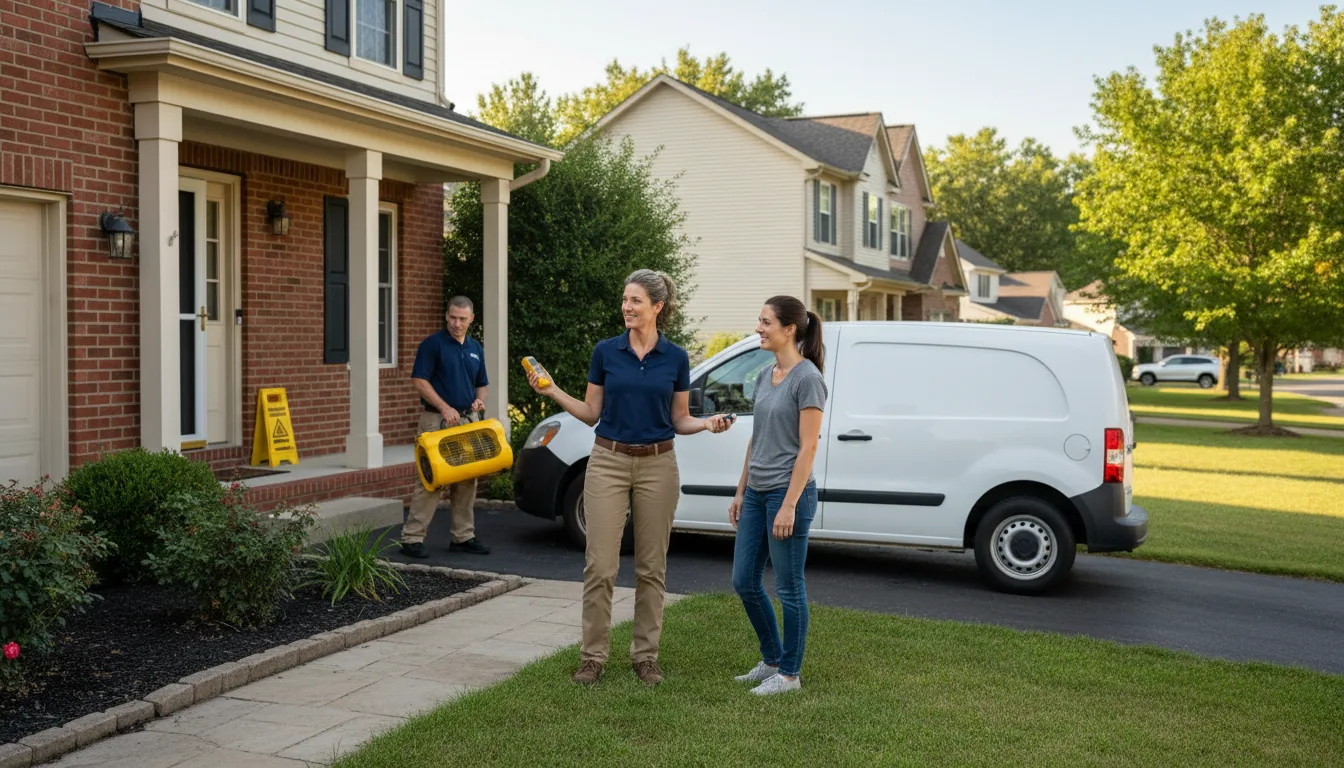 Residential water damage restoration in Trilla, IL
